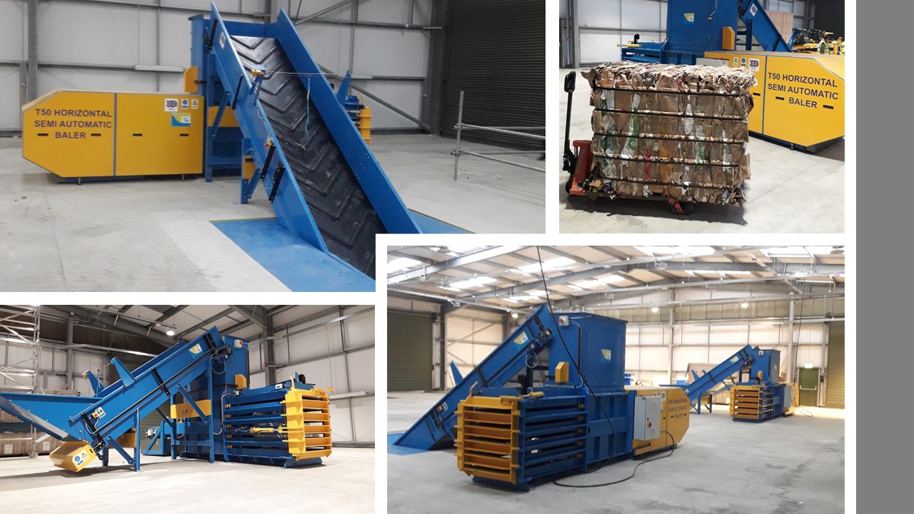 waste baler for size reduction