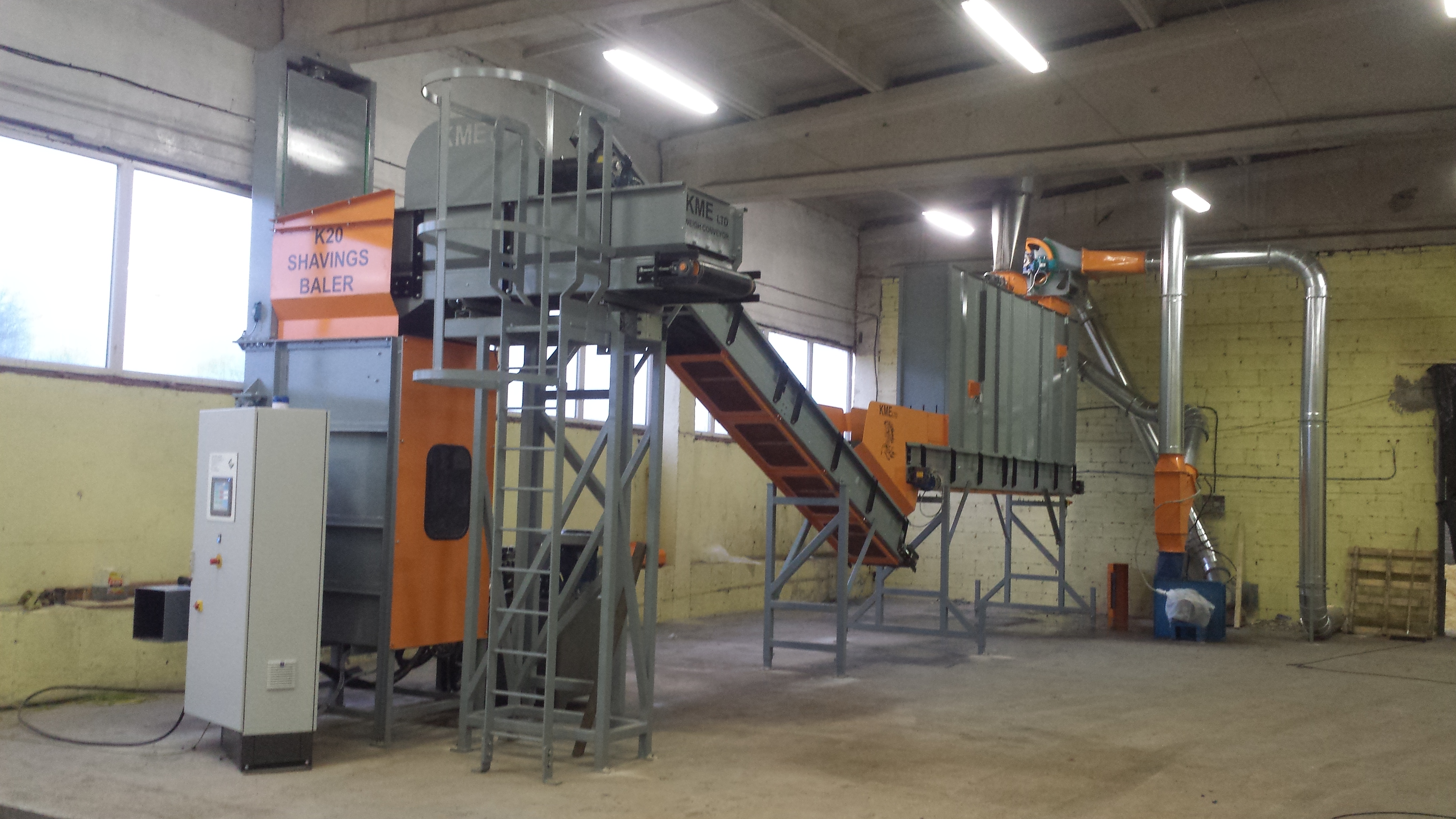 Shavings Baler & De-Dusting System